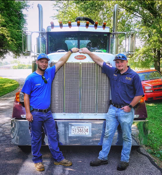 Steven and Kevin with our Septic Truck